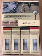 Vintage 2001 Commemorative Ryder Cup Golf Ball Set MINT Oldsmobile Limited Ed 