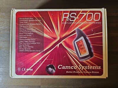 Camco Sytems RS-700 Car Remote Start and Alarm LCD Remote 2-Way Paging 3000m