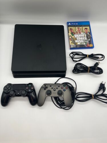 Sony PS4 Slim Console 500GB CUH-2000A Jet Black w/EXTRA PlayStation4 from Japan - Picture 1 of 11