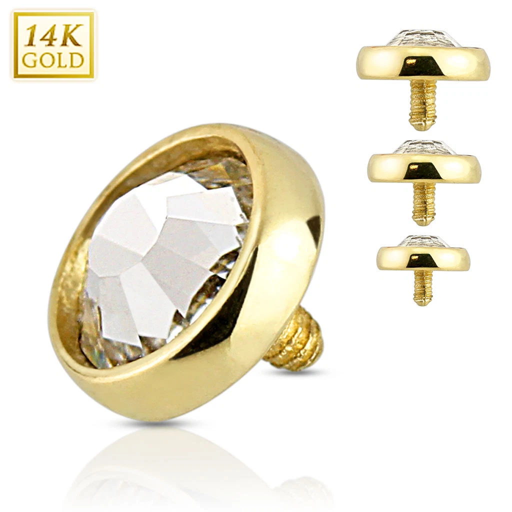 Gold microdermal hotsell jewelry