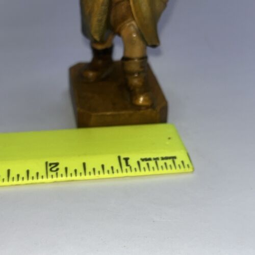 Statuina vintage P. MAEDER LUCERNE legno intagliato piccolo senzatetto ragazzo Hobo Swiz - Foto 8 di 9