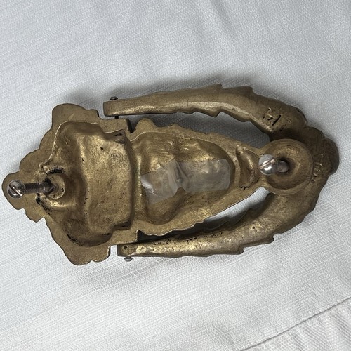 Llamador de puerta de diosa cara griega de bronce antiguo de colección Regencia - Imagen 5 de 6
