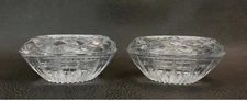 Princess House Highlights 24% Lead Crystal 3 Way Candle Holders 4.5”. Set of two