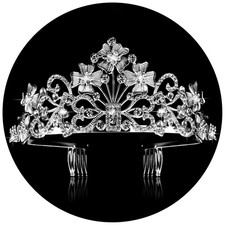Silver Tiara and Crowns for Women Crystal Queen Crown, Wedding Tiaras for Bri...