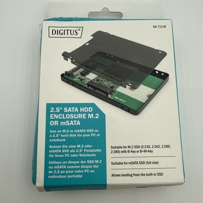 DIGITUS DA-71118 Externes Gehäuse M.2/mSATA SATA 6Gbit/s Neu
