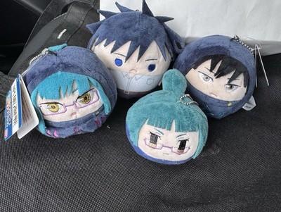 Jujutsu Kaisen Daruma Mascot Plush. Lot Of 4 Bandai Official Anime Charm Set