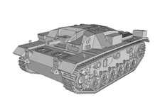 3D printed kit1/72 German Sd.Kfz. 142 Sturmgesch tz III Military Tank Unpainted
