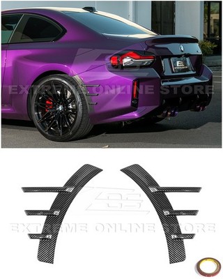 For 23-Up BMW G87 M2 CARBON FIBER Add-On Rear Fender Wheel Arch Trim Cover Pair