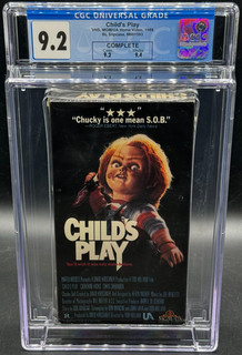 1989 Child's Play VHS Graded 9.2 CIB Complete 9.4 Tape w/ Shrink Horror Movie