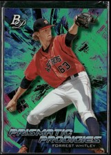 2018 Bowman Platinum Prismatic Prodigies Green /99 Forrest Whitley #PPP-7 Astros