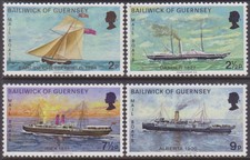 GUERNSEY 1972 MAIL PACKET BOATS (1st Series) 2p-9p SET MNH Stamps SG67/70