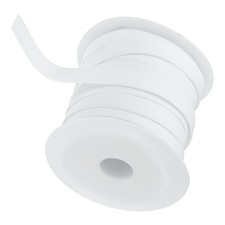 25 Yard 1/2" White Double Fold Bias Tape Continuous Bulk Bias Tape for Sewing