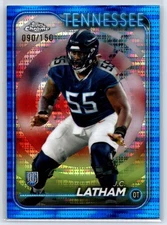 2024 Topps Chrome #270 J.C. Latham Blue Sonar Refractor #/150