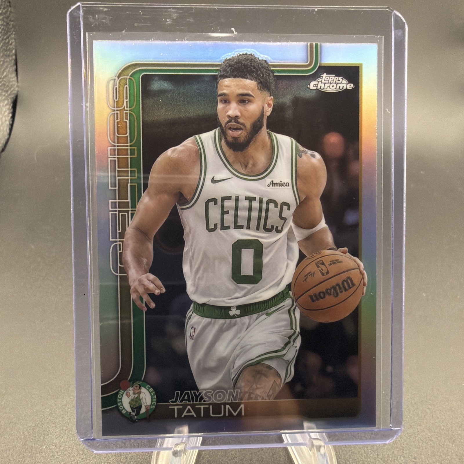 2025-26 Topps Chrome Jayson Tatum holo  SP Celtics #49