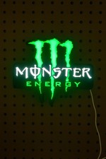 Monster Energy LED Light Sign - For Man Cave,...
