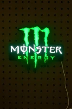 Monster Energy LED Light Sign - For Man Cave, Bar, Garage, Bedroom, Office etc