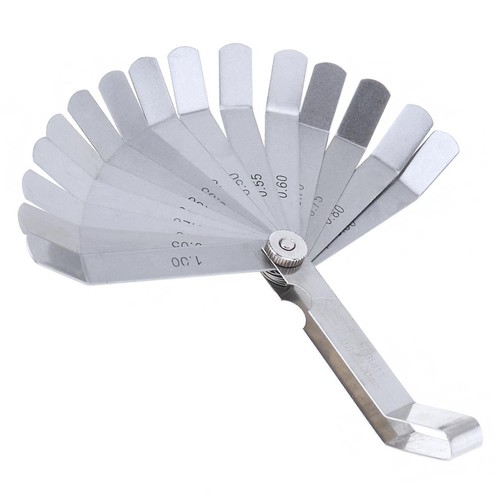 0.05-1mm Curved Feeler Gauge 16 Blades Metric Filled Feeler Gauge Measuring Gap - Picture 3 of 12