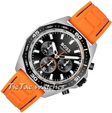 Image of HUGO BOSS HB 1513970 ENERGY ORANGE STRAP ORIGINAL MENS WATCH - BRAND NEW IN BOX