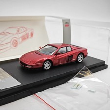 Modellino auto giocattolo HM scala 1/64 Ferrari Testarossa 1988 rosso metallizzato pressofuso regalo