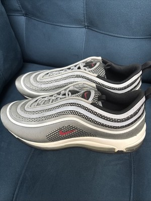 Nike Air Max 97 Ultra 17 Silver Bullet  918356-003 Size 13 Retro Vintage Silver