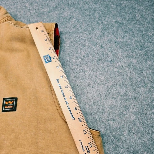 Walls Outdoor Goods Mens XL Canvas Work Vest Buffalo Plaid Fleece Lined Tan image 16