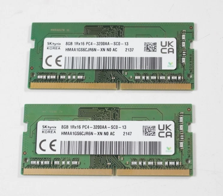 8GB×2 PC4-25600(DDR4-3200) DDR4 SDRAM PC4-25600 (DDR4-3200) Bus Speed Computer RAM 8 GB Capacity per