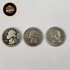 1941,1942, and 1944 Silver Washington Quarters