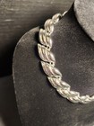 Monet  RETRO 1980's Shiny Silver Choker Necklace 15" + VIntage — photo 6
