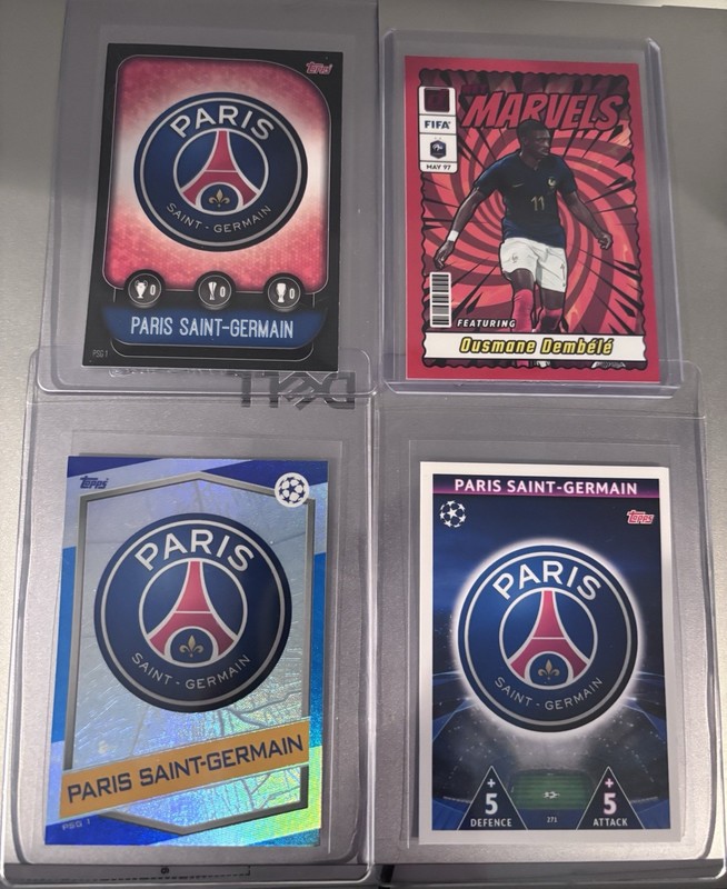 4 Soccer Cards - Ousmane Dembélé, PSG