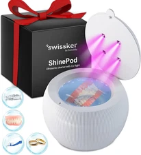 Ultrasonic Dental Cleaning Machine Retainer Night Guard Aligner Denture Cleaner