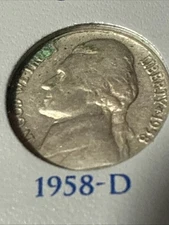 1958 D JEFFERSON NICKEL • #GR806 • Buy 10 Get 40% off • Please refer to pictures