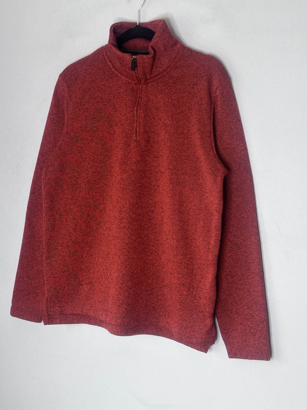 Wrangler Authentics 1/4 Zip Fleece Small Burnt Orange Pullover Outdoor image 3