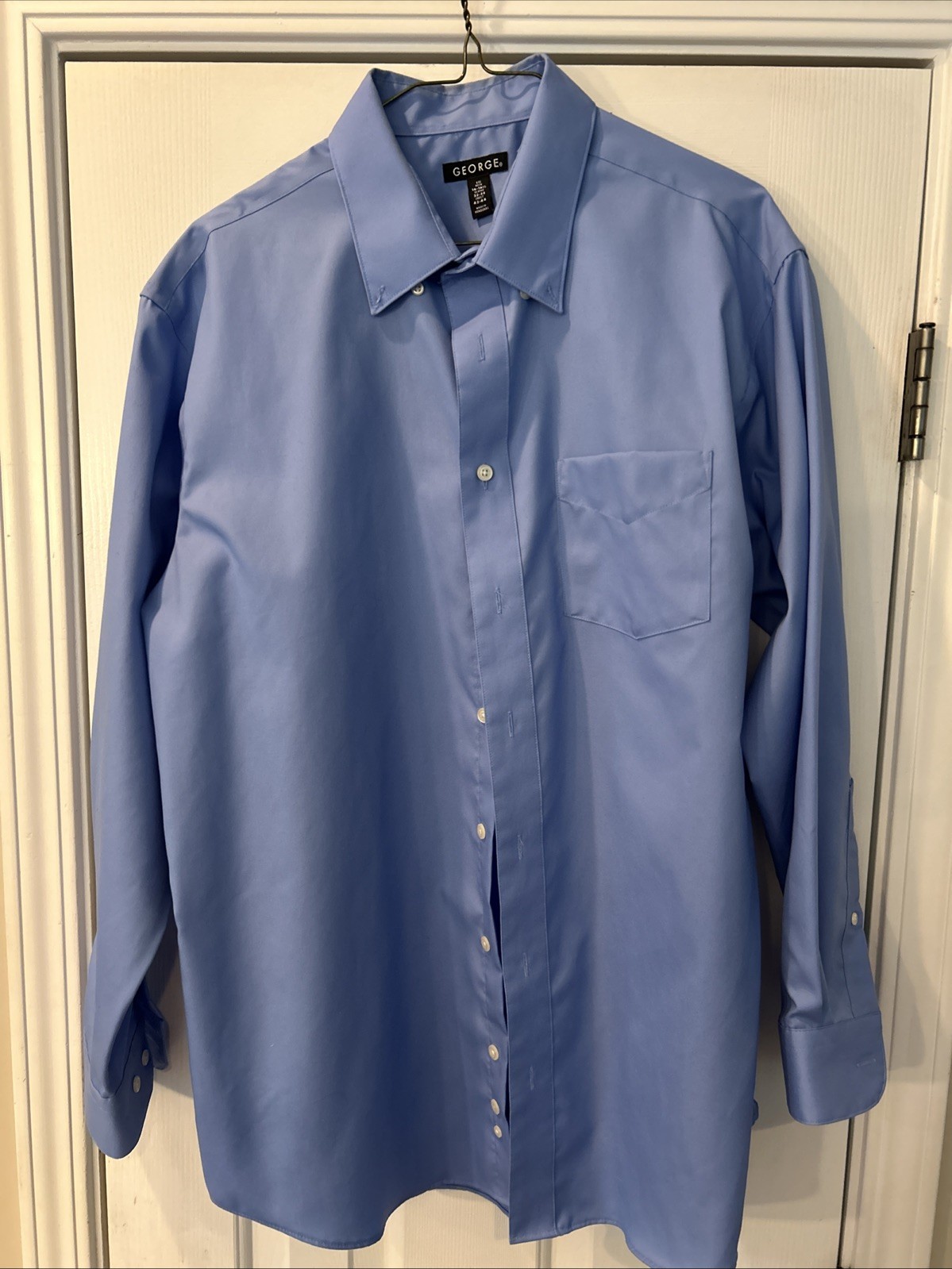 George L  16 1/2 Collar  Blue  Long Sleeve Shirt 32-33  Sleeve 42-44 Chest