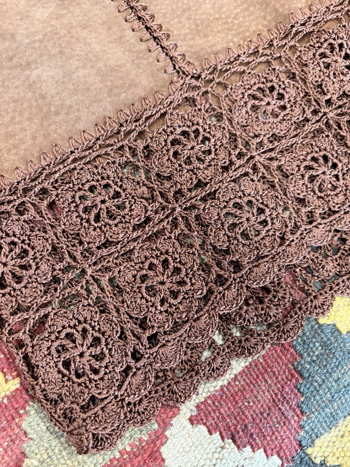 Vintage 80s Leather Patchwork Button Up Jacket Cr… - image 10