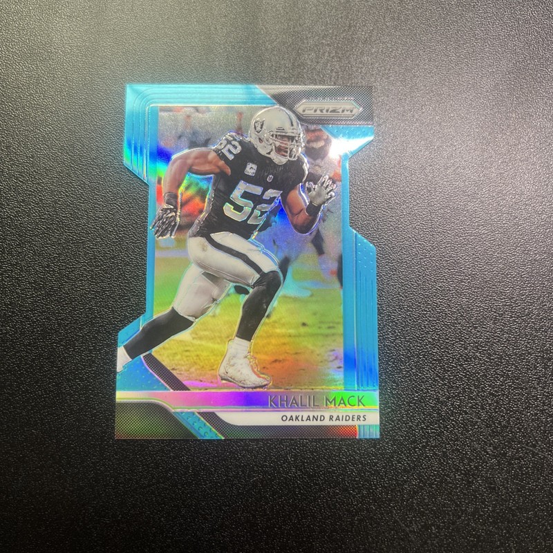 2018 Panini Prizm Khalil Mack #47 Light Blue Prizm /199 Diecut sp Raiders