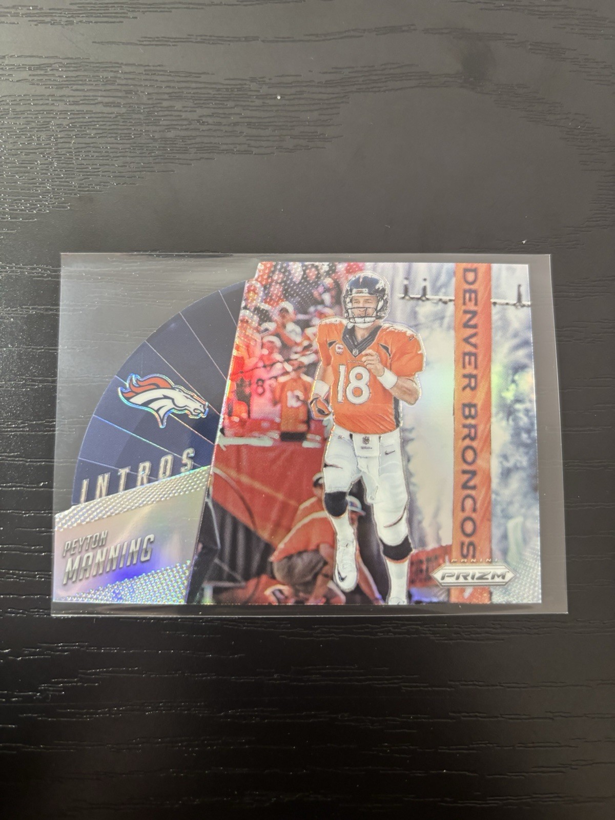 PEYTON MANNING 2015 PANINI PRIZM INTROS SILVER PRIZM DIE CUT #I10