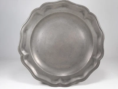 Assiette fin XVIIIème étain poinçon EL à identifier France - Photo 1/4