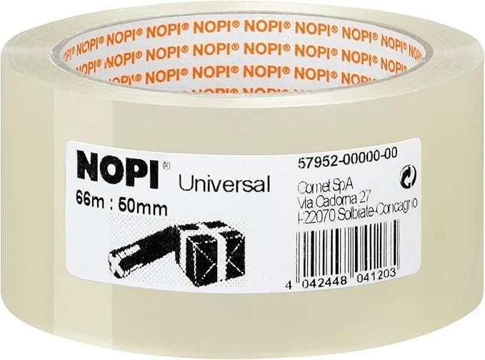 tesa Nopi Packband Transparent Verpackungsband Geräuscharm Robust 66m x 50mm