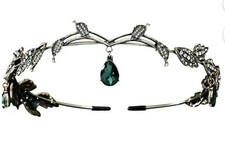 Suealasg Wedding Bridal Tiera Headband for Women Girls Leaf Crown Crystal Tiara