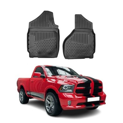 OMAC Floor Mats Liner for RAM 1500 2500 3500 Regular Cab 2012-2018 All-Weather