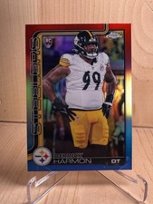 2025 Topps Chrome Derrick Harmon Steelers Rookie Red White & Blue Refractor #361