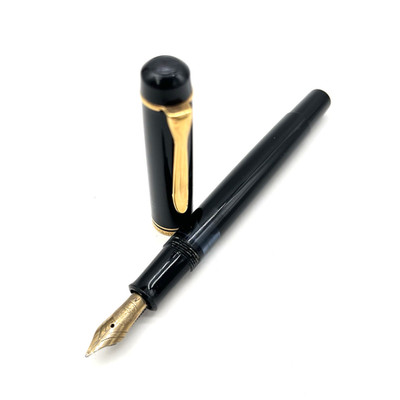 PELIKAN M 250 Old Style Kolbenfüller in Schwarz & Gold mit OB 585 14C GOLD Feder