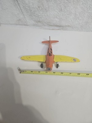 Hubley ''Flying Circus'' toy airplane, specifically a die-cast metal model of the