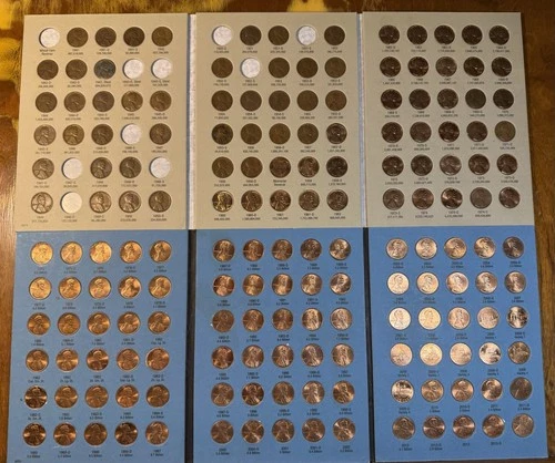 TWO 1941-2014 Lincoln Cent Albums. Almost Complete! 170 Total Coins. SHARP!! 😎