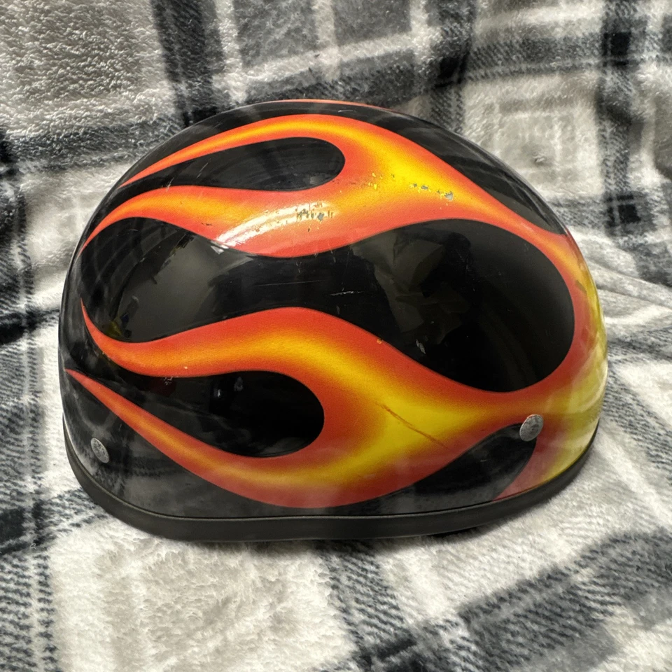 Casco de carreras Skid Lid U-70 negro llama talla grande Foto 4 de 4