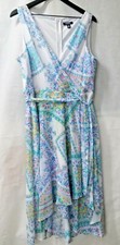 Women's Chaps Paisley Surplice Midi Dress Multicolored Paisley Lined Size 16