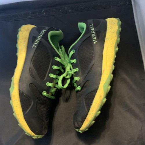 Scarpe sneakers Merrell Altalight giovanili atletiche escursionismo nere verde lime taglia 3M - Foto 7 di 10