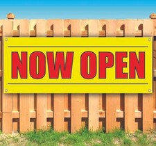 NOW OPEN Advertising Vinyl Banner Flag Sign Many Sizes USA GRAND OPENING