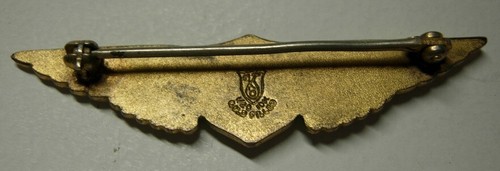WW1 / 1920s Air Service Pilot Wing- Kinney Maker - PB - Picture 2 of 2