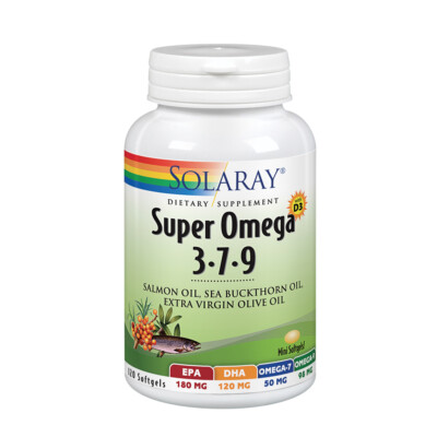 Solaray Super Omega 3 7 9 | Mini Softgel, 120CT